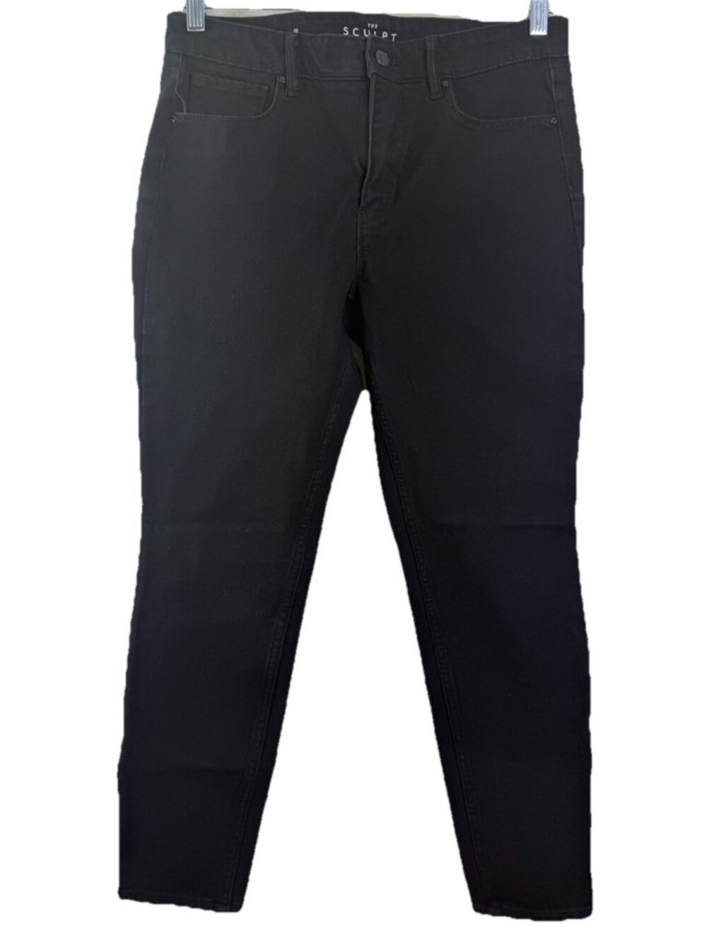 White House Black Market Sz 8 The Sculpt Skinny Ankle Pants High Rose Black EUC